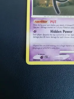 Pokemon Card Unown P 33/100 D&P Majestic Dawn Non-Holo Rare - Image 4