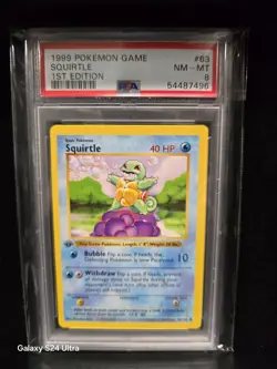 1999 Pokemon Base Set 1st Edition #63 Squirtle - Image 1