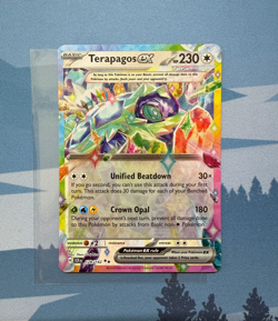 Pokemon Stellar Crown Terapagos ex 128/142 Holo Double Rare Near Mint - Image 1