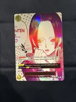 One Piece TCG OP14-118 ALT ART You'll Frighten Me...The Azure Sea's Seven SP Boa - Image 3