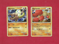 HITMONCHAN & HITMONLEE #HGSS 24 & 25--BLACK STAR PROMO HOLO POKEMON CARDS - Image 1