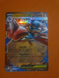 Pokemon - Mega Lucario ex - 077/132 - Mega Evolution - Half Art Card - Image 1