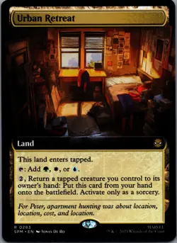 Urban Retreat 283 MTG Marvel's Spider-Man Rare Extended Art NM - Image 1