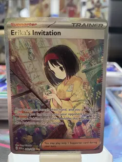 Pokemon Erika's Invitation 203/165 Full Art Trainer Holo Sv: Scarlet & Violet 1. - Image 1