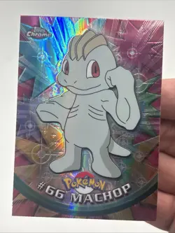 2000 TOPPS CHROME POKEMON T.V. SPECTRA #66 MACHOP Nm-mt To Mint - Image 1