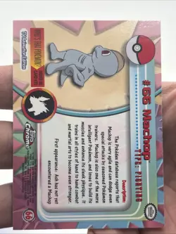 2000 TOPPS CHROME POKEMON T.V. SPECTRA #66 MACHOP Nm-mt To Mint - Image 4