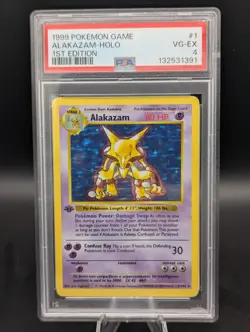 1999 POKEMON BASE SET 1ST EDITION #1 ALAKAZAM-HOLO PSA 4 - Image 1