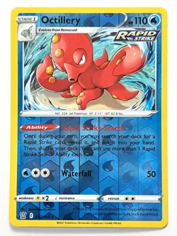 Octillery 037/163 Reverse Holo Rare Battle Styles Pokemon - Pack Fresh Near Mint - Image 1