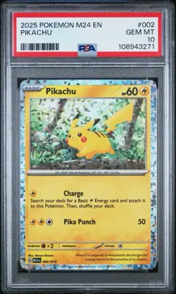 2025 POKEMON M24 EN-MCDONALD'S COLL #002 PIKACHU PSA 10 - Image 1