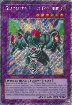 Yugioh! Gladiator Beast Gyzarus - RA03-EN198 - Platinum Secret Rare - 1st Editio - Image 1