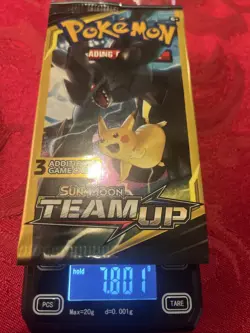 Pokemon TCG Sun & Moon Team Up 3-Card Pack. Super Heavy 7.8 Grams - Image 1