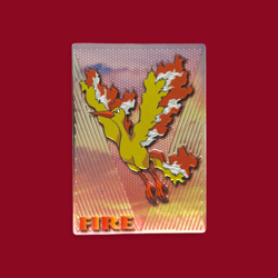MOLTRES (FIRE)--JAPANESE MEIJI EMBOSSED PROMO FOIL POKEMON CARD - Image 1