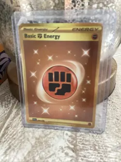 Pokemon 2023 Scarlet & Violet Basic Fighting Energy 258/198 Gold Hyper Rare NM - Image 3