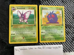 1999 1st (First) Edition Venonat and Venomoth Pokemon Cards - Image 1