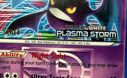 Pokemon B&W Plasma Storm CROBAT "STAFF" Gold Foil Stamped Prerelease Promo Card - Image 3