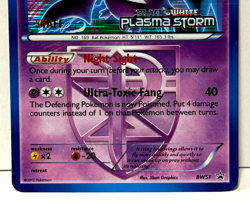 Pokemon B&W Plasma Storm CROBAT "STAFF" Gold Foil Stamped Prerelease Promo Card - Image 5