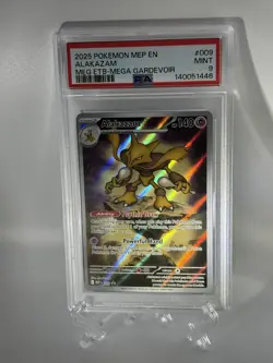 2025 POKEMON MEP EN-ME BLACK STAR PROMO #009 ALAKAZAM PSA 9 - Image 2