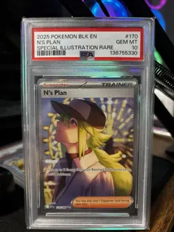 Pokemon TCG Black Bolt N's Plan 170/86 PSA 10 - Image 1