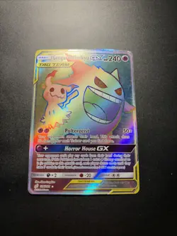 Pokemon TCG Gengar & Mimikyu GX Holo Ultra Rare Card - Image 1