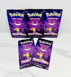 Sealed - Pokemon TCG Trick or Trade Booster Halloween Card Lot Bundle (5 Packs) - Image 1