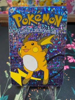 Raichu #26 - Vintage Vending Machine Prism Sticker 2000 - Pokemon Card - Image 1