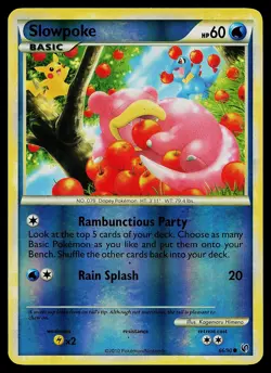 Pokemon Card - Slowpoke Undaunted 66/90 Common Reverse Holo - Image 1