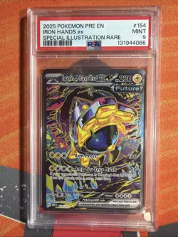Pokemon TCG Iron Hands EX 154/131 Special Illustration Rare Card PSA 9 - Image 1