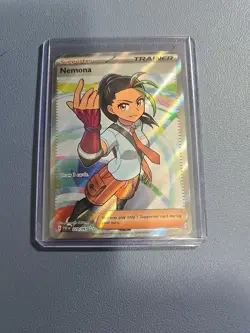 Pokemon TCG Nemona Trainer Paldean Fates Full Art Holo Ultra Rare Card 229/091 - Image 1