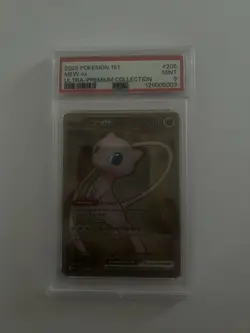 Pokemon TCG PSA 9 Mew Ex Gold Card UPC Scarlet & Violet 151 205/165 Metal Mint - Image 1