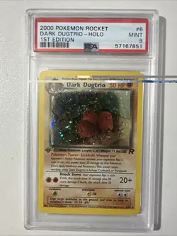 Pokemon PSA 9 1st Edition Dark Dugtrio 6/82 Team Rocket Holo - Image 1