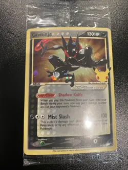 Pokemon Greninja SWSH144 Celebrations Gold Star Promo 25th Anniversary SEALED - Image 1