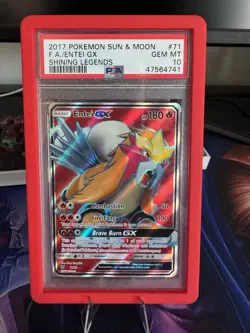 Pokemon Shining Legends Entei GX 71/73 Ultra Rare Holo Foil Full Art PSA 10 - Image 1