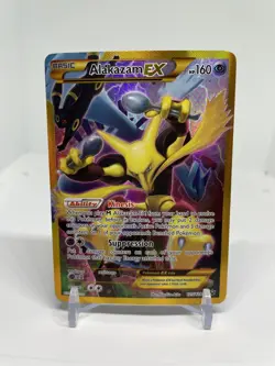 Alakazam EX Fates Collide 125/124 Full Art Holo Secret Rare Pokemon TCG Card -MP - Image 1