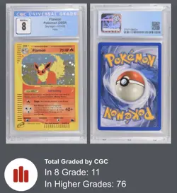 Flareon H7/H32 Holo Rare - Skyridge Pokemon TCG - CGC 8 - FART SWIRLUU 🌀🌀 - Image 3