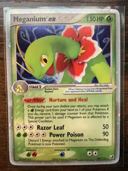 Pokemon - EX Unseen Forces - Meganium EX Ultra Rare - 106/115 - Light Play! - Image 1