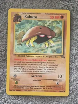 Pokemon Fossil Kabuto Promo Stamped 'W' Wizards of the Coast 50/62 - Image 1