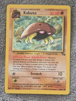 Pokemon Fossil Kabuto Promo Stamped 'W' Wizards of the Coast 50/62 - Image 2