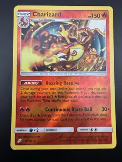 Charizard 14/181 Pokemon Sun & Moon Team Up Reverse Holo Rare 2019 - Image 3