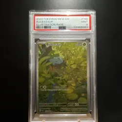 Pokemon Bulbasaur 166/165 Scarlet & Violet 151 Illustration Rare Holo PSA 9 2023 - Image 1