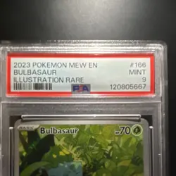 Pokemon Bulbasaur 166/165 Scarlet & Violet 151 Illustration Rare Holo PSA 9 2023 - Image 2