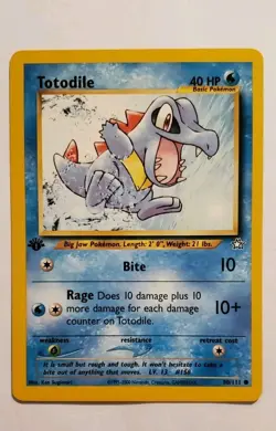 Pokemon TCG Totodile Neo Genesis 80/111 1st Edition Regular - Image 1