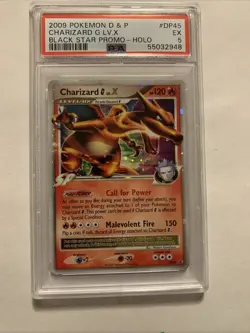 2009 POKEMON DIAMOND & PEARL BLACK STAR PROMO HOLO #DP45 CHARIZARD G LV.X PSA 5 - Image 1