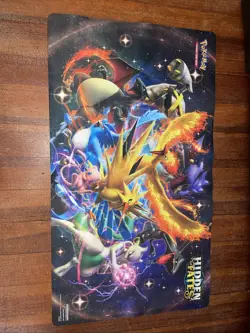 Pokemon TCG Hidden Fates Playmat Shiny Charizard, Rayquaza, Mewtwo 2019 - Image 1