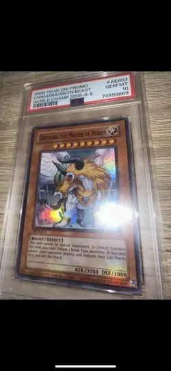 Yugioh! PSA 10 World Champ CHIMAERA, THE MASTER OF BEASTS WCPS-AE803 HOLO BLEED! - Image 2