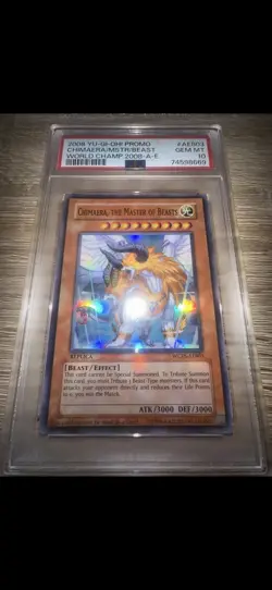Yugioh! PSA 10 World Champ CHIMAERA, THE MASTER OF BEASTS WCPS-AE803 HOLO BLEED! - Image 3