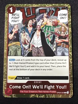 Come On!! We'll Fight You!! OP09-020 Cold Foil The Best Vol.2 -NM- One Piece CCG - Image 1
