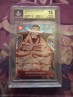 2023 ONE PIECE OP02-PARAMOUNT WAR ALTERNATE ART #004 EDWARD NEWGATE BGS 10 - Image 1