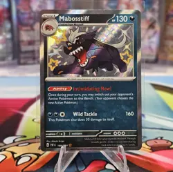 Mabosstiff 188/091 Baby Shiny Holo Rare Paldean Fates Pokemon Card NM - Image 1