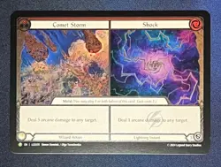 FAB LGS335 Comet Storm Shock COLD FOIL Elemental Promo Card Flesh & Blood TCG - Image 1