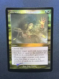 MTG Drown in the Loch FOIL Retro Frame Open House Promo Magic the Gathering TCG - Image 1
